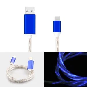 Портативный светодиодный USB-кабель для зарядного устройства для передачи данных